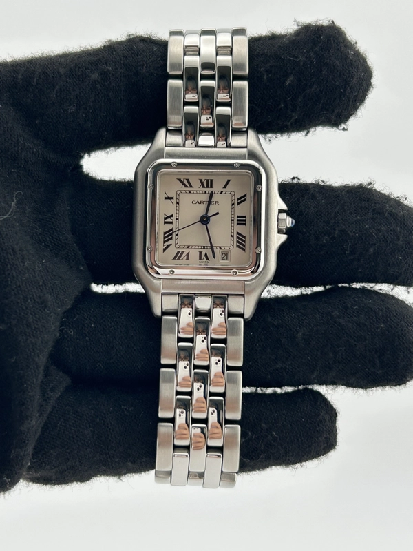 Cartier Panthere White Dial on Stainless Steel Bracelet Ref. 1310 view 2