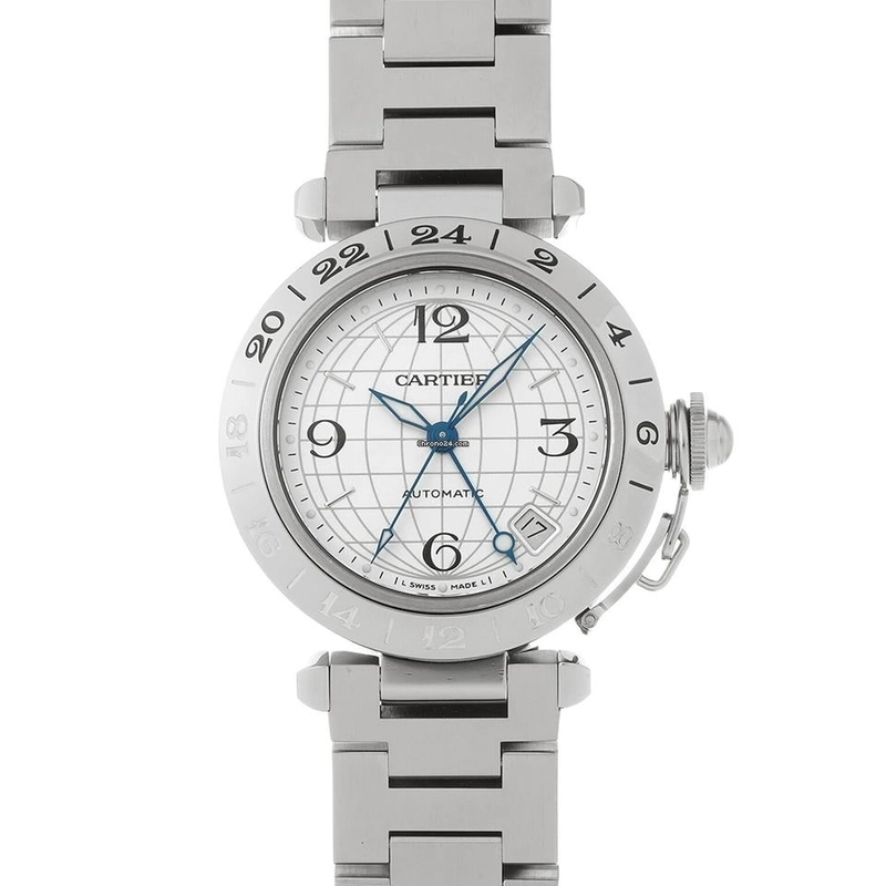 Cartier Pasha Silver Dial on Stainless Steel Bracelet Ref. W31078M7