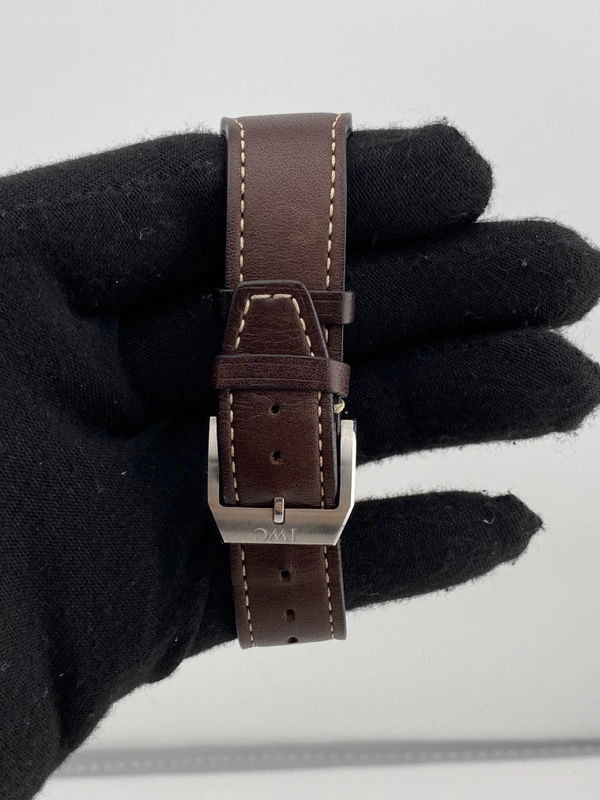 Iwc Pilot's Watch Chronograph Edition Racing Green Dial on Leather Ref. IW377726 Complete 2019 view 3