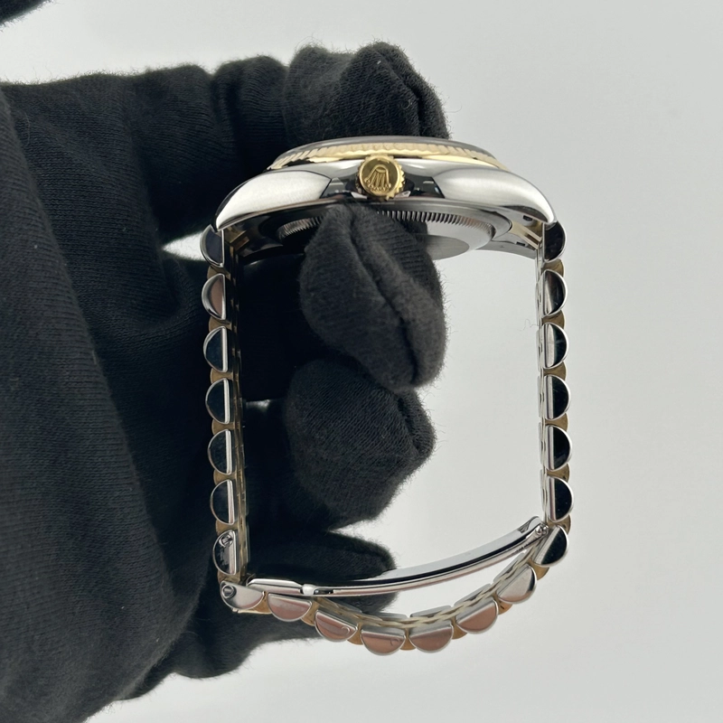 Rolex Datejust Champagne Anniversary Factory Diamond Dial Dial on D Link Jubilee Hidden Clasp Bracelet Ref. 116233G 2009 view 6