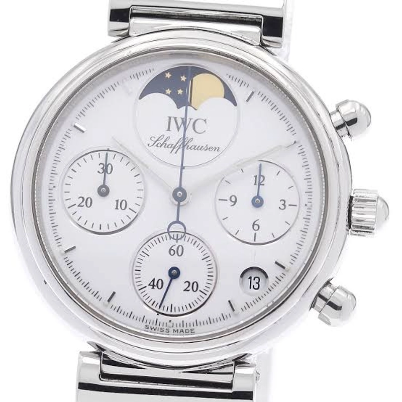 Iwc Da Vinci Chronograph White Dial on Stainless Steel Bracelet Ref. IW373606 Papers 2002