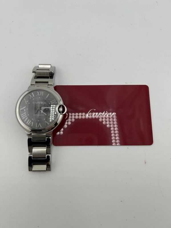 Cartier Ballon Bleu 40 Dark Gray Dial on Stainless Steel Bracelet Ref. WSBB0060 Card 2021 view 7
