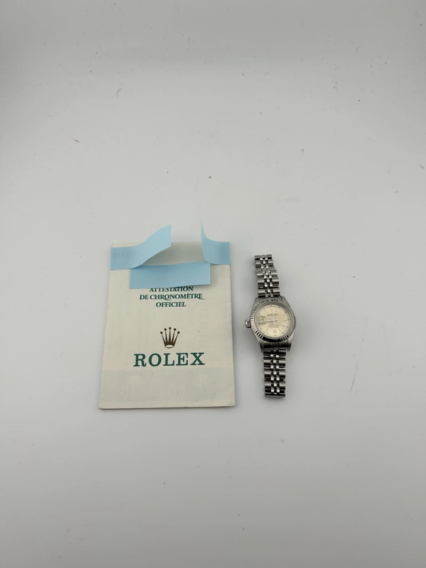 Rolex Datejust Lady Champagne Stick Dial on Jubilee Ref. 69174 Papers 1994 view 7