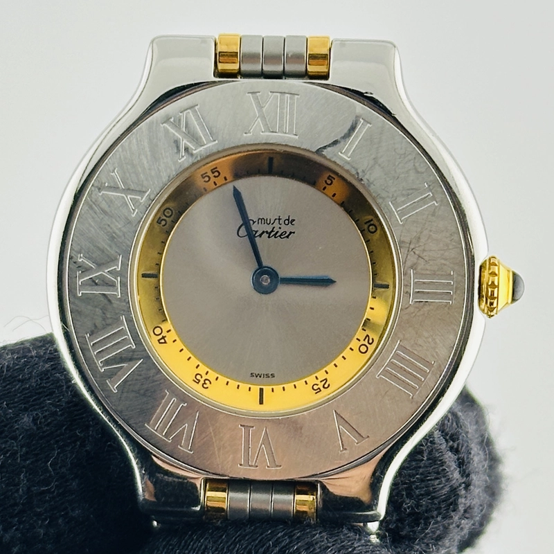 Cartier Must 21 Silver Dial on 2 Tone Bracelet Ref. 1330 / W10074F4