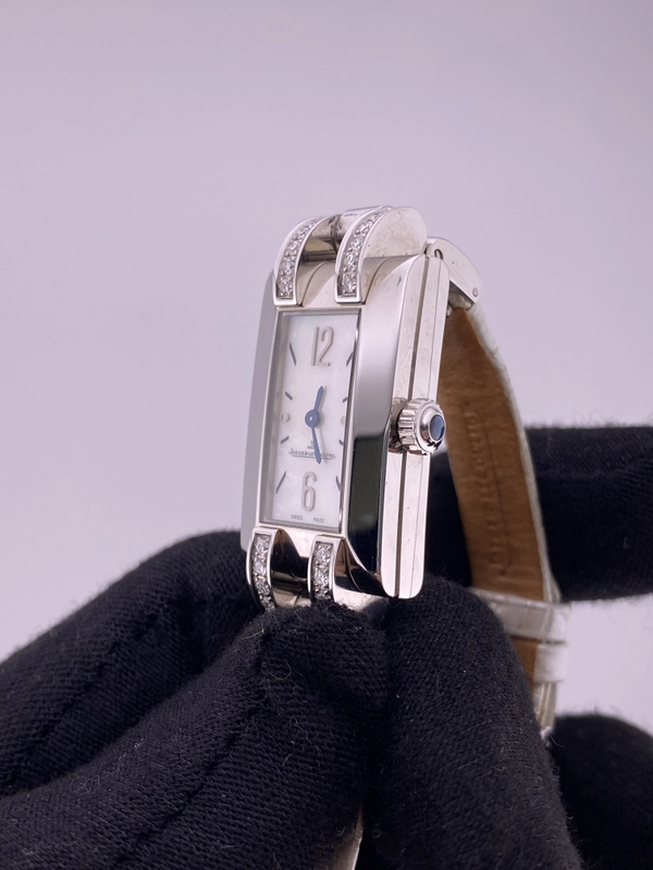 Jaeger Le Coultre Ideale White Mop Dial on Leather Strap Ref. 460.8.08 view 3