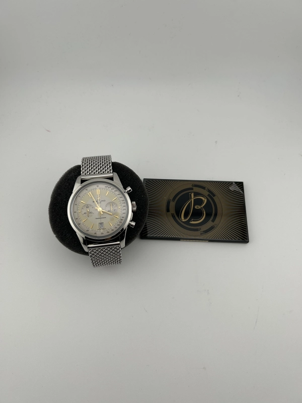 Breitling Transocean Chronograph Mercury Silver Dial on Stainless Steel Bracelet Ref. AB015412 Card 2015 view 7
