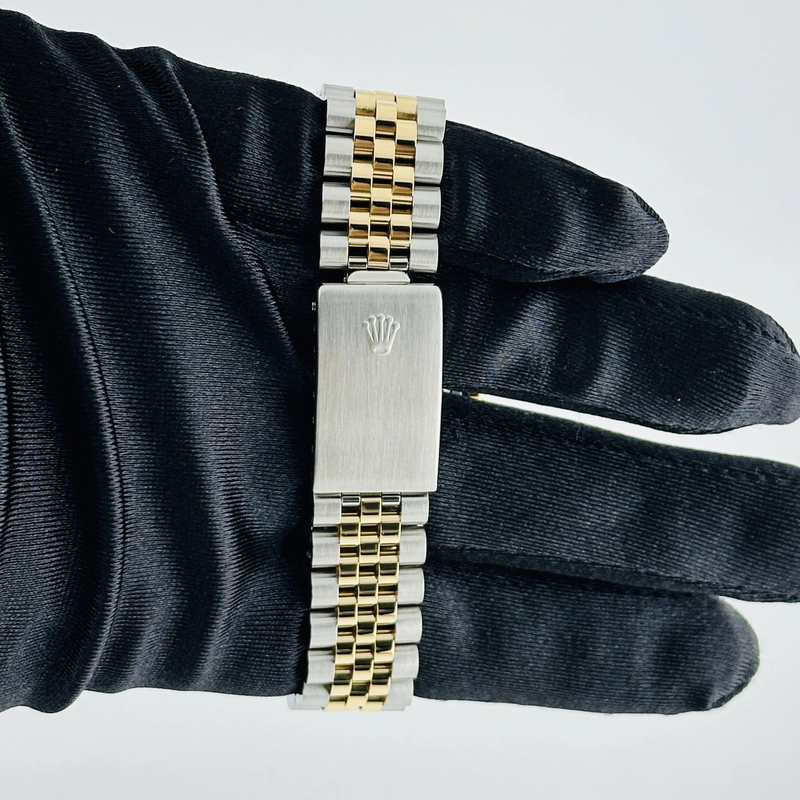 Rolex Datejust Champagne Stick Dial on D Link Jubilee Ref. 16233 Papers 1991 view 3