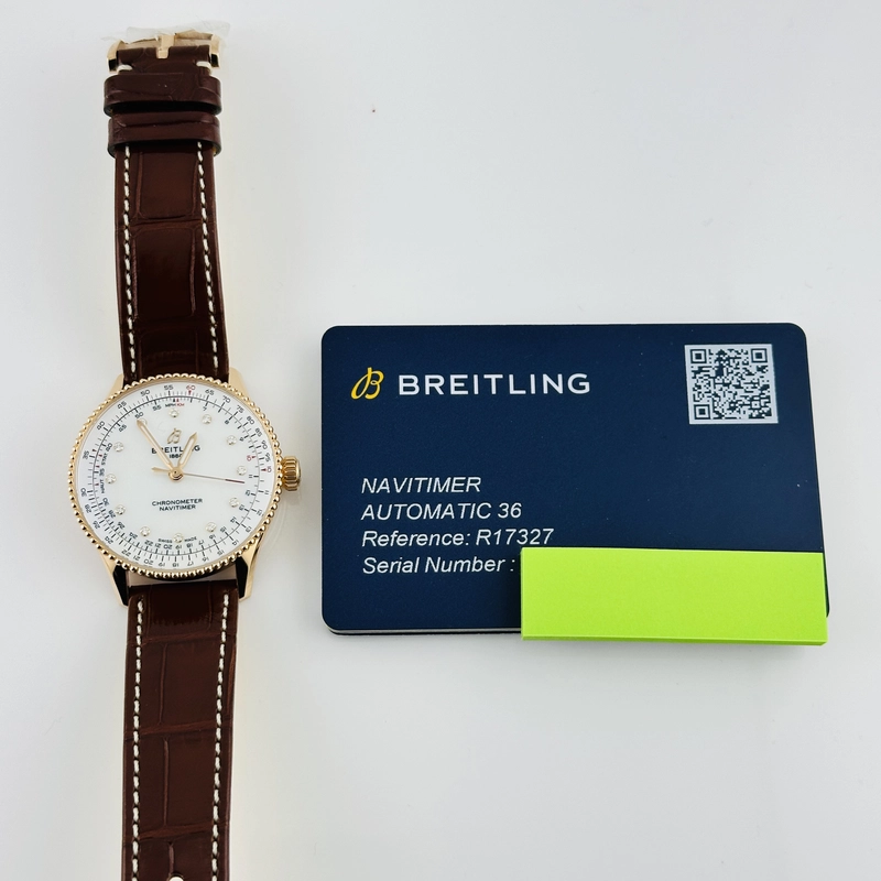 Breitling Navitimer Automatic Mop Dial on Leather Strap Ref. R17327211A1P1 Card 2025 view 8
