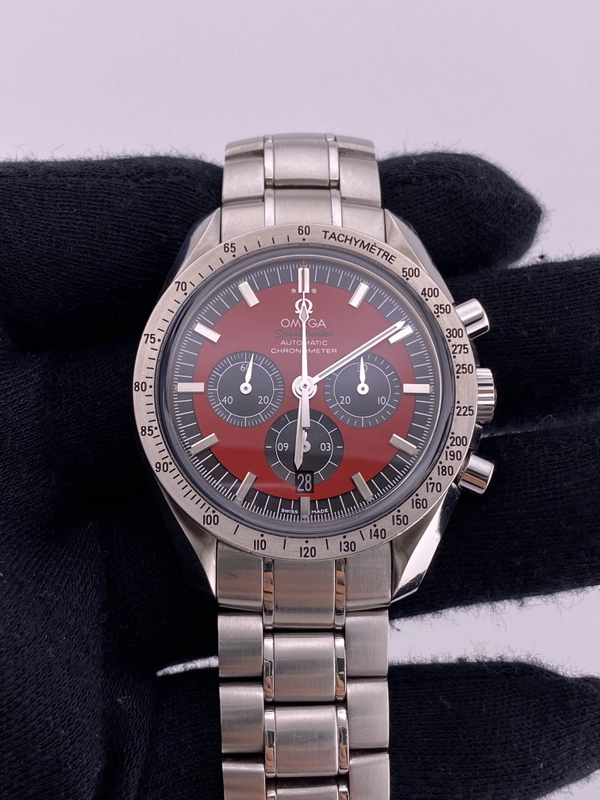 Omega Speedmaster Red Dial on Stainless Steel Bracelet Ref. 3506.61 Card 2006 view 2