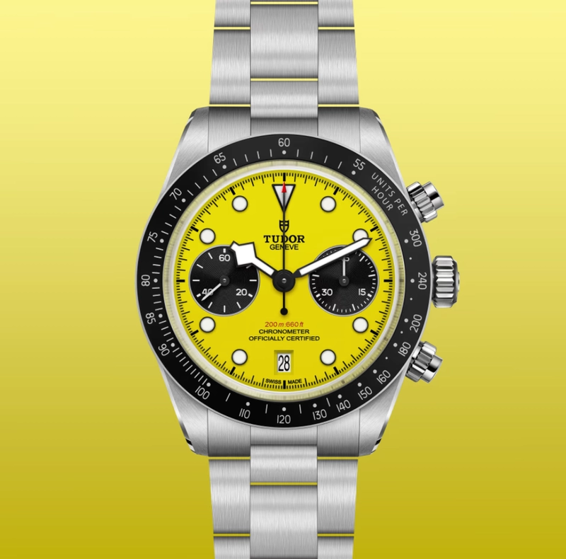 Tudor Black Bay Chrono Yellow With Black Sub Counters Dial on Stainless Steel Bracelet Ref. M79310N-0001 Complete 2026