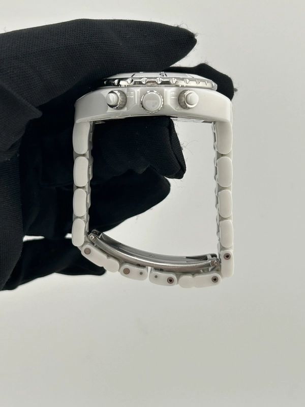 Chanel J12 Chronograph White Dial on Ceramic And Steel Bracelet Ref. H2009 view 6