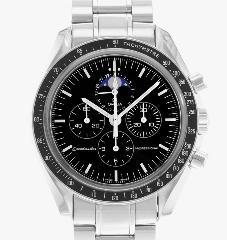 Omega Speedmaster Professional Moonwatch Black Dial on Stainless Steel Bracelet Ref. 3576.5