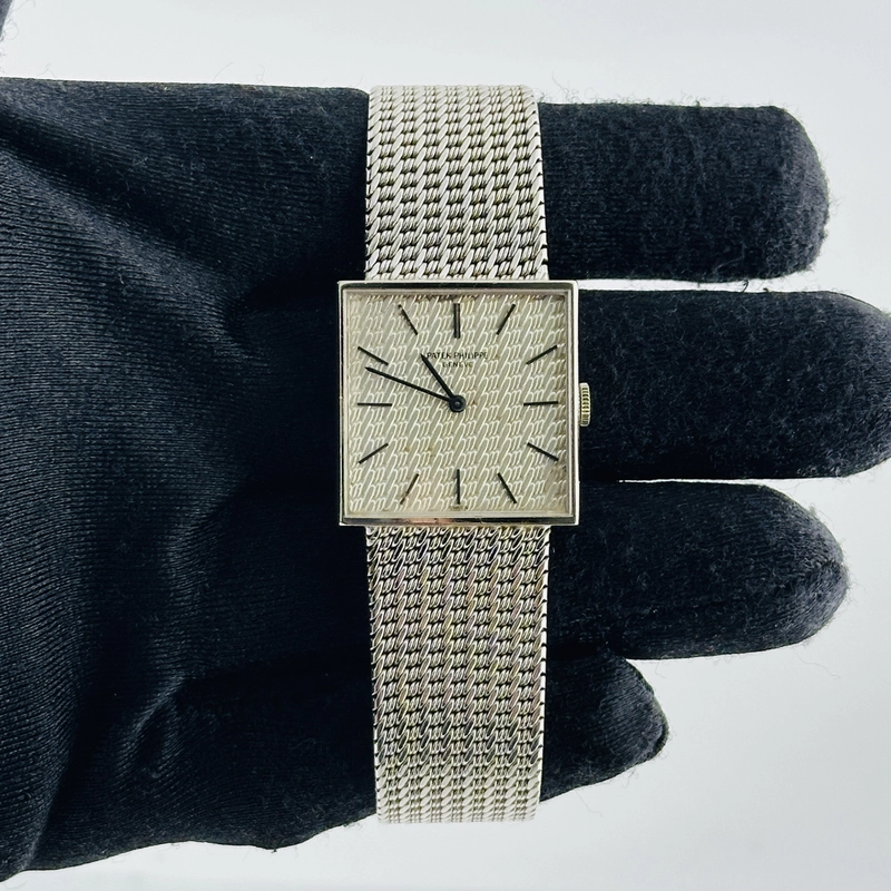 Patek Philippe Gondolo Silver Stick Dial on White Gold Mesh Bracelet Ref. 3430