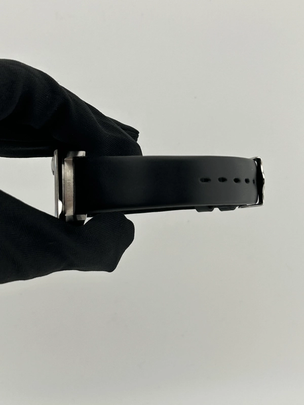 Rolex Datejust Blue Index Dial on Generic Black Leather Strap Ref. 16200 2004 view 5