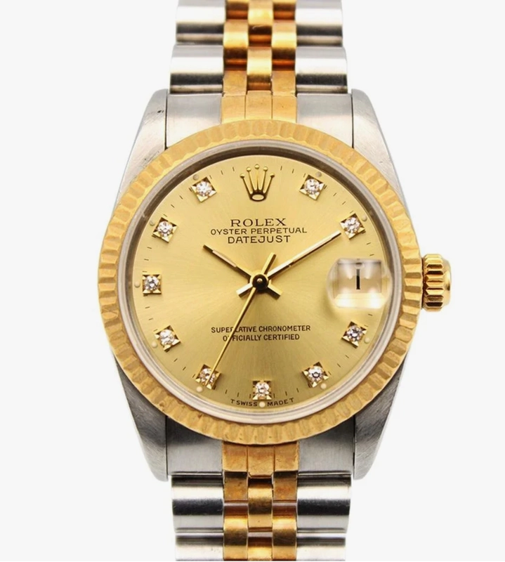 Rolex Datejust Champagne Diamond Dial on Jubilee Ref. 68273G 1987