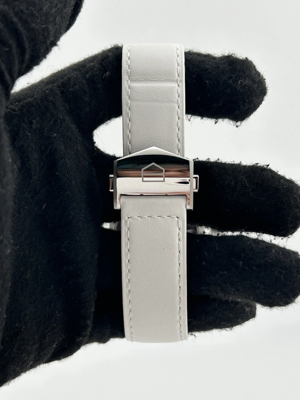 Tag Heuer Carrera Chrono Expo Osaka Silver Dial on White Leather Strap Ref. CBS221C.FC6619 Complete 2025 view 4