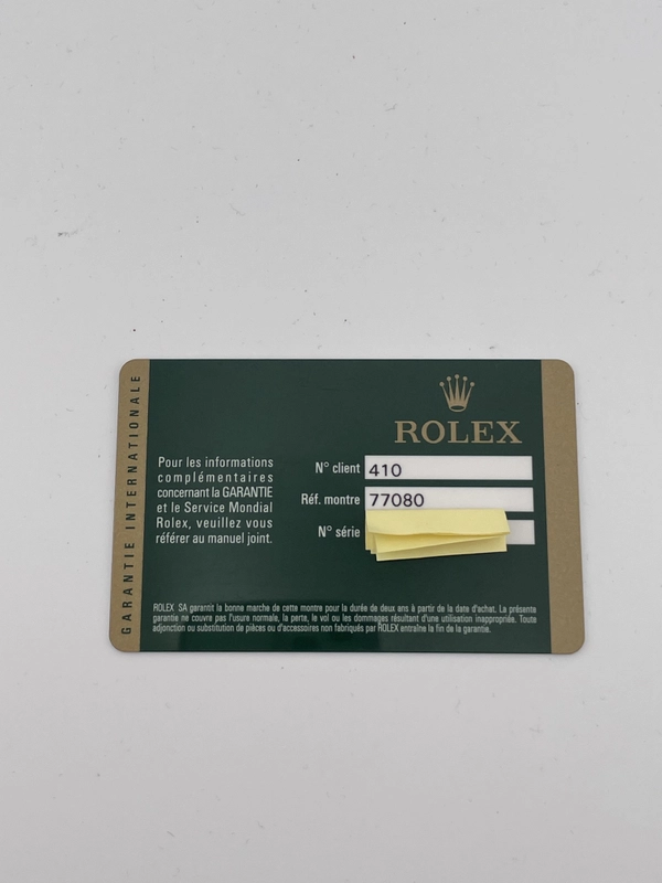 Rolex Oyster Perpetual Blue Dial on Oyster Bracelet Ref. 77080 Card 2014 view 7