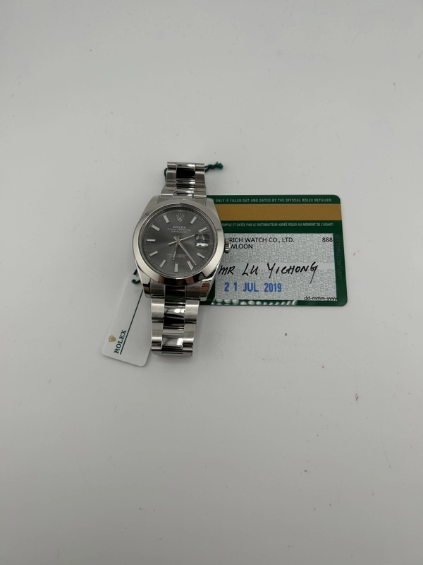 Rolex Datejust Rhodium Dial on Jubilee Ref. 126300 Card 2019 view 7