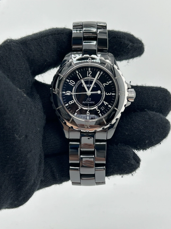Chanel J12 Black Dial on Stainless Steel Bracelet Ref. H0685 view 2