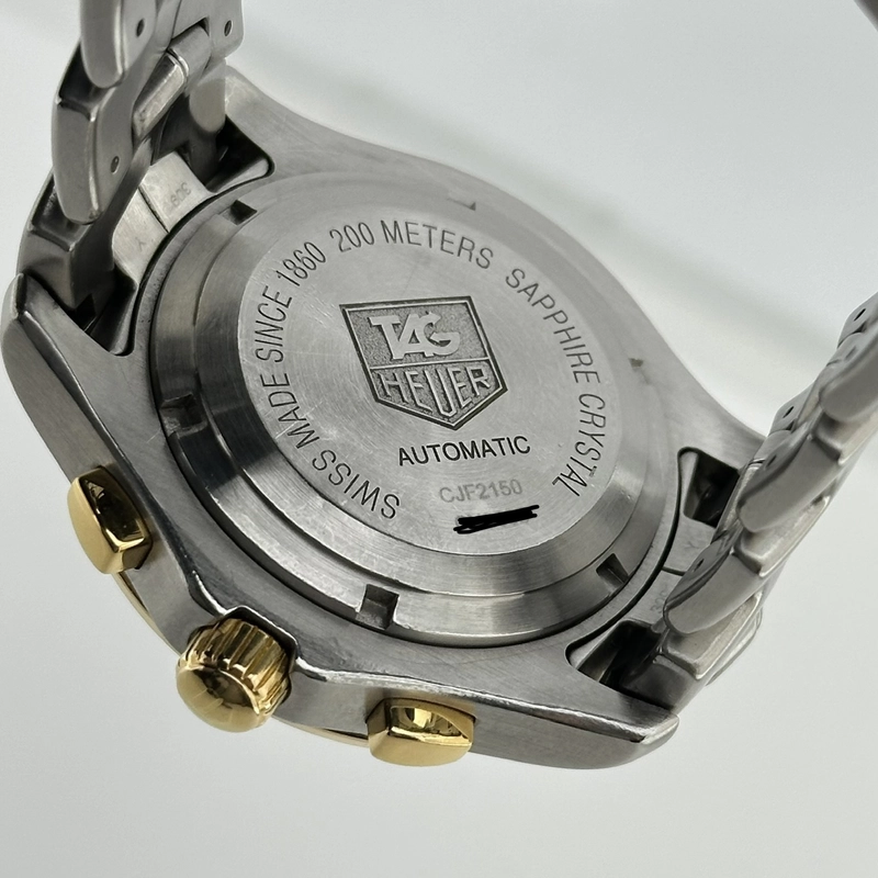 Tag Heuer Link Ivory / Gold Stick Dial on 2 Tone Bracelet Ref. CJF2150 view 4
