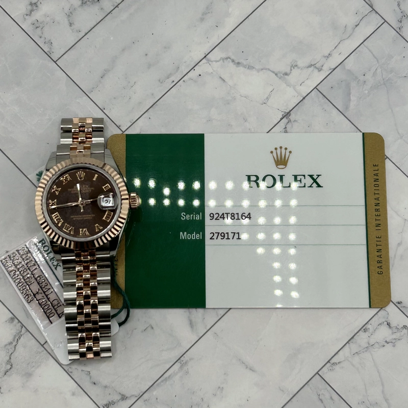 Rolex Datejust Lady Chocolate Roman Dial on Jubilee Ref. 279171 Card 2019 view 7