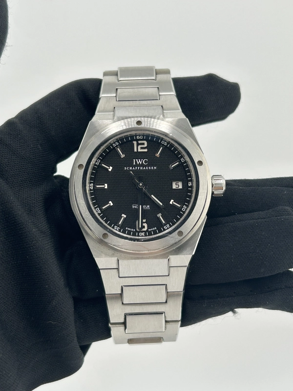 Iwc Ingenieur Automatic Black Dial on Stainless Steel Bracelet Ref. IW322701 with Box view 2