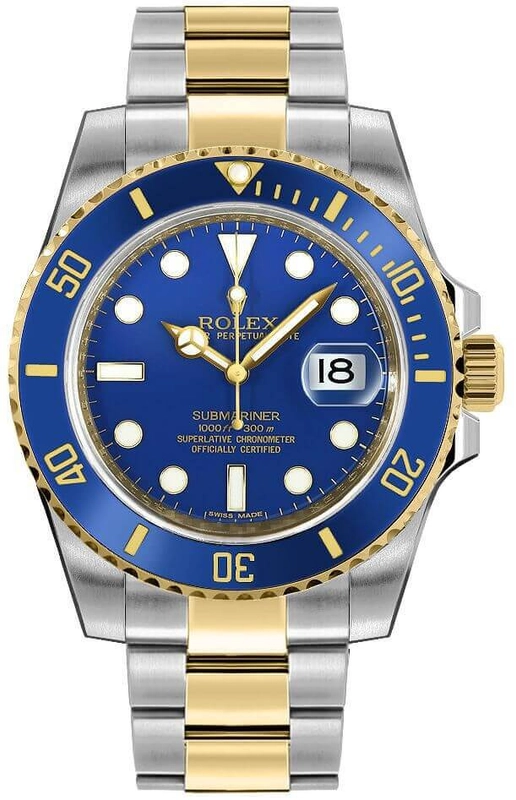 Rolex Submariner Blusey Blue Dial on Oyster Ref. 116613LB Card 2016 — Saleh Jewelers