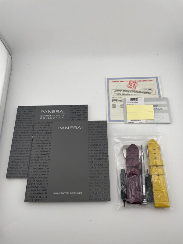 Panerai Luminor Marina White Dial on Black Leather Strap Ref. PAM00049 Complete 2012 view 8