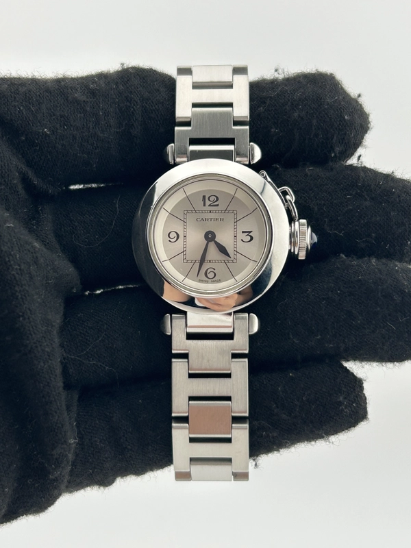 Cartier Miss Pasha Silver Dial on Stainless Steel Bracelet Ref. W3140007 view 2