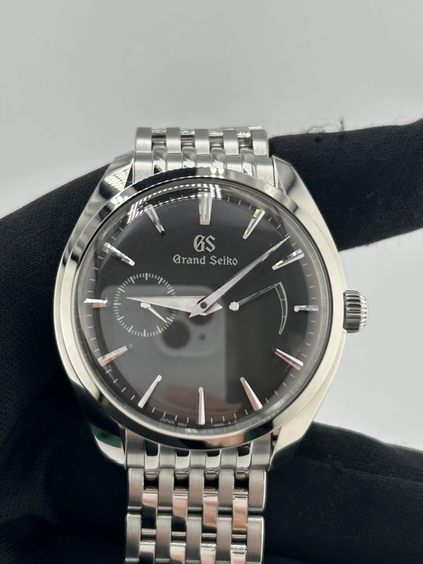 Grand Seiko Elegance Black Dial on Stainless Steel Bracelet Ref. 9S63-00A0/SBGK009 Manuals Only and Box view 3