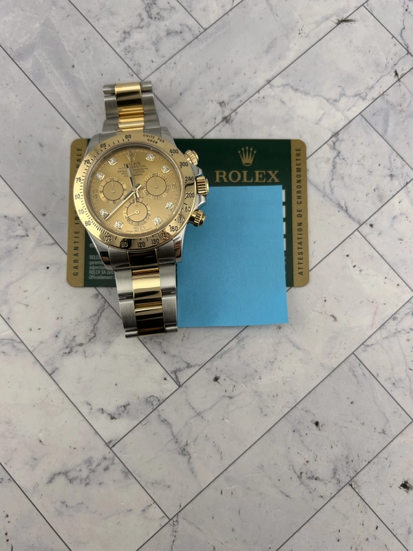 Rolex Daytona Champagne Diamond Dial on Oyster Ref. 116523 Card 2014 view 7
