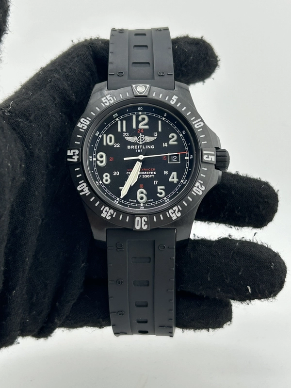 Breitling Colt Skyracer Black Arabic Dial on Black Rubber Band Ref. X74320 Complete 2017 view 2