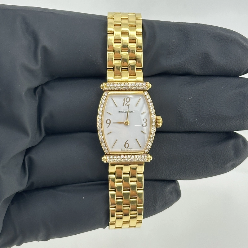 Audemars Piguet Carnegie White Dial on Gold Bracelet