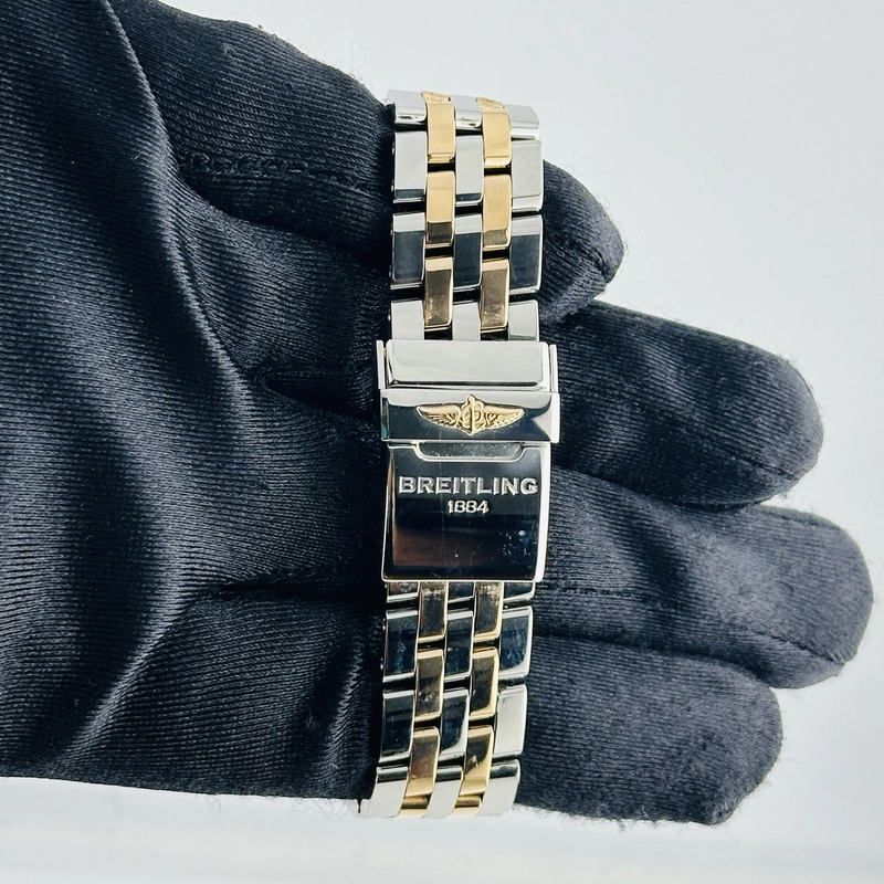 Breitling Galactic Factory White Mop Diamond Dial on 2 Tone Bracelet Ref. C37330121A2C1 view 4