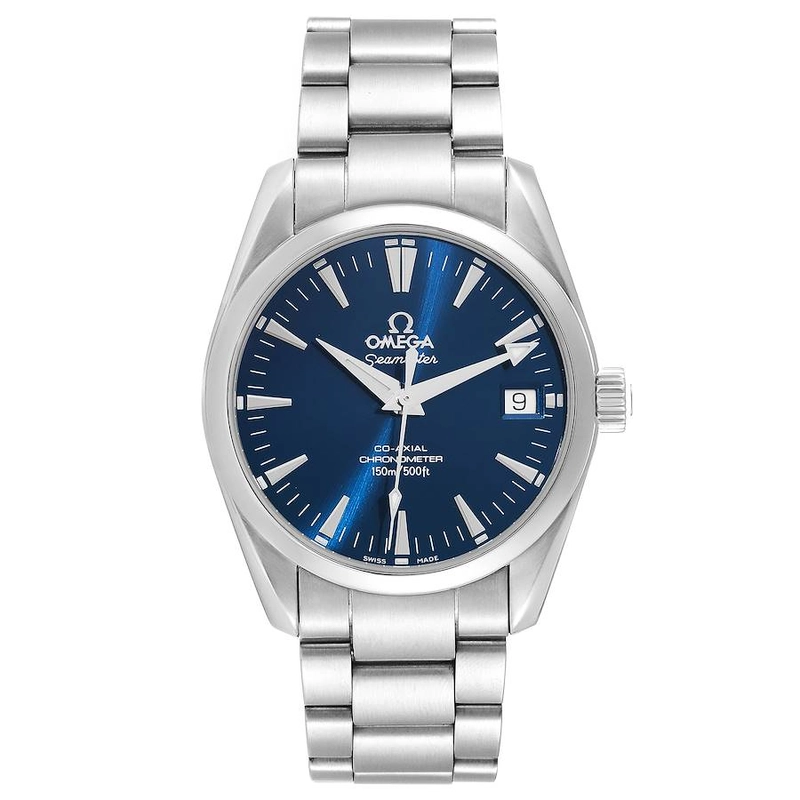 Omega Seamaster Aqua Terra Blue Dial on Stainless Steel Bracelet Ref. 2504.80.00 Card 2005
