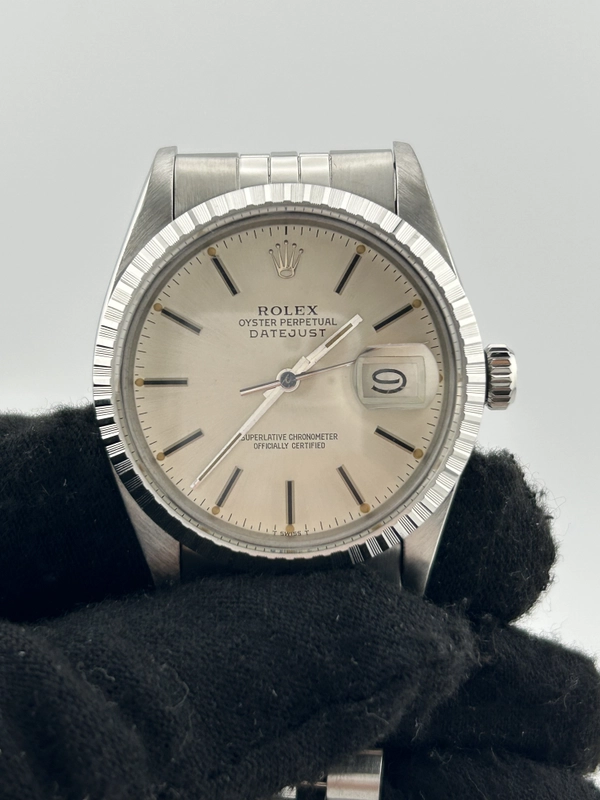Rolex Datejust 36 Silver Stick Dial on Jubilee Ref. 16030 1981 view 3