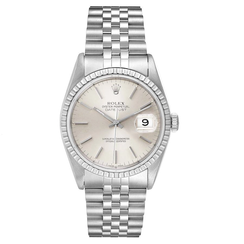 Rolex Datejust Silver Stick Dial on Jubilee Ref. 16220 1988