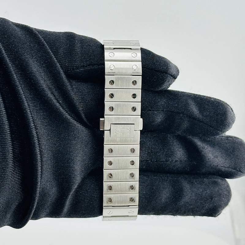 Cartier Santos de Cartier Medium Green Dial on Stainless Steel Bracelet Ref. 4075/WSSA0061 Card 2024 view 4