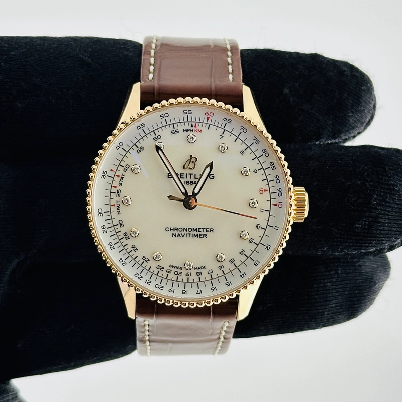 Breitling Navitimer Automatic Mop Dial on Leather Strap Ref. R17327211A1P1 Card 2025 view 3