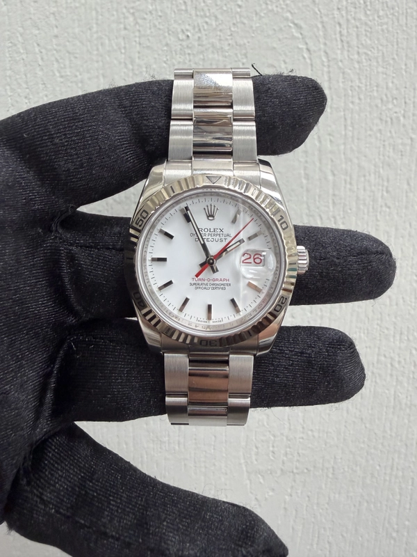 Rolex Datejust White Dial on Oyster Ref. 116264 Papers 2005 view 2