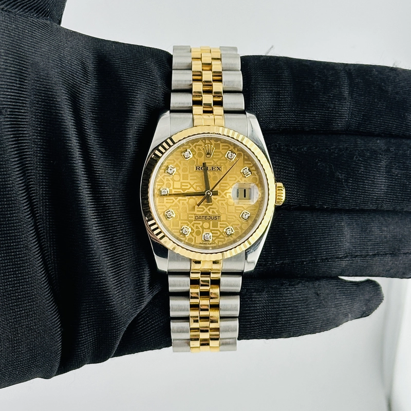 Rolex Datejust Gold Anniversary Diamond Dial Dial on Jubilee Ref. 116233 Card 2008 view 2