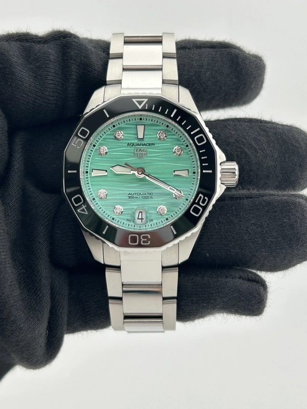 Tag Heuer Aquaracer Lady Turquoise Dial Dial on Stainless Steel Ref. WBP231K.BA0618 Complete 2023 view 2