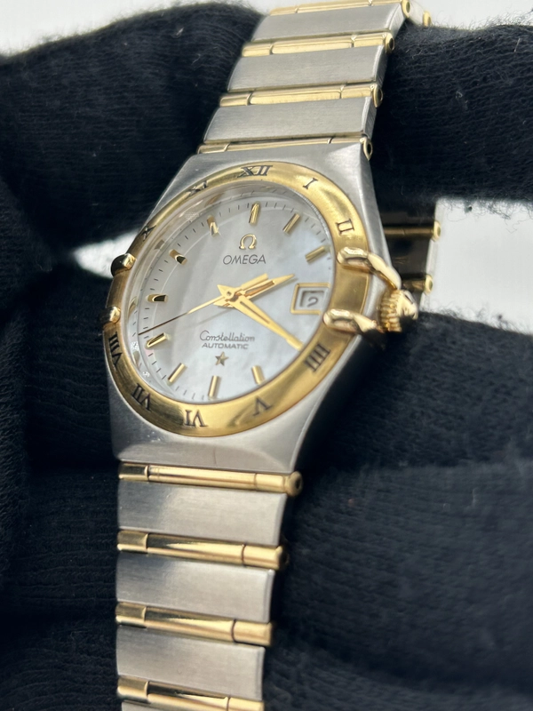 Omega Constellation White Mop Dial on 2 Tone Yellow Gold/Stainless Steel Bracelet Ref. 766.1201 view 3