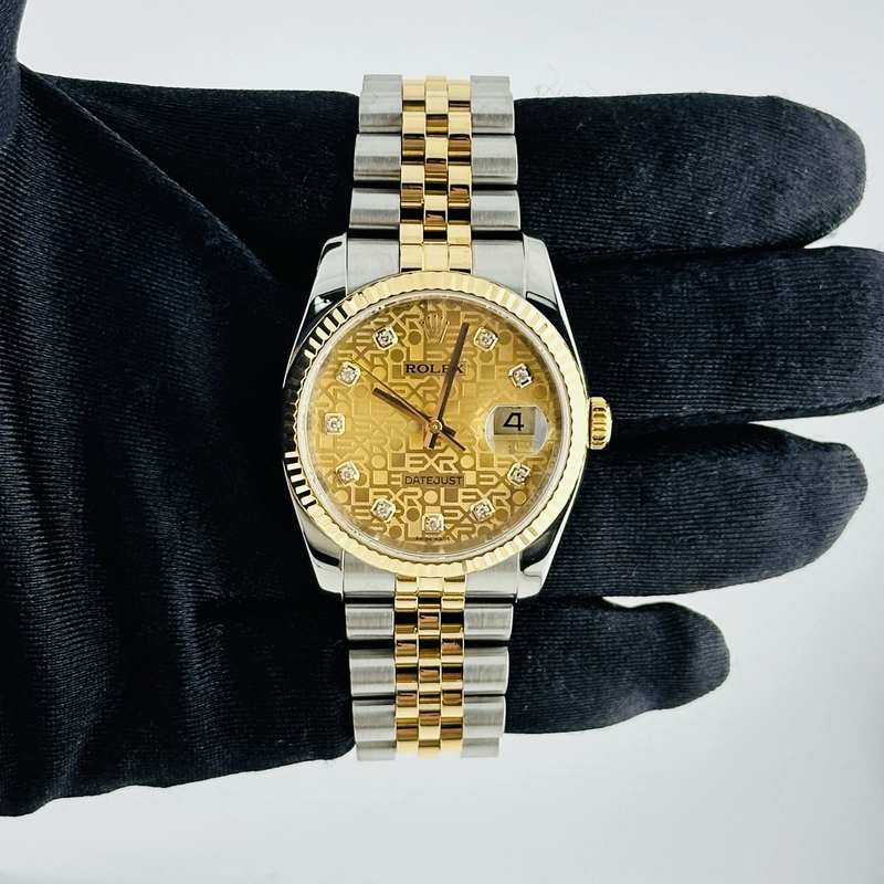 Rolex Datejust Gold Anniversary Diamond Dial Dial on D Link Jubilee Ref. 116233 Card 2012 view 2