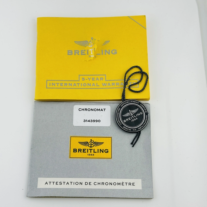 Breitling Chronomat Blue Dial on Stainless Steel Bracelet Ref. AB011012 Papers 2012 view 7
