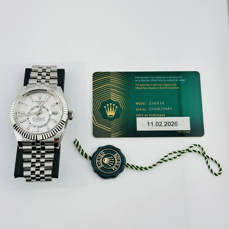 Rolex SkyDweller White Index Dial on Jubilee Ref. 336934 Card 2026 view 7