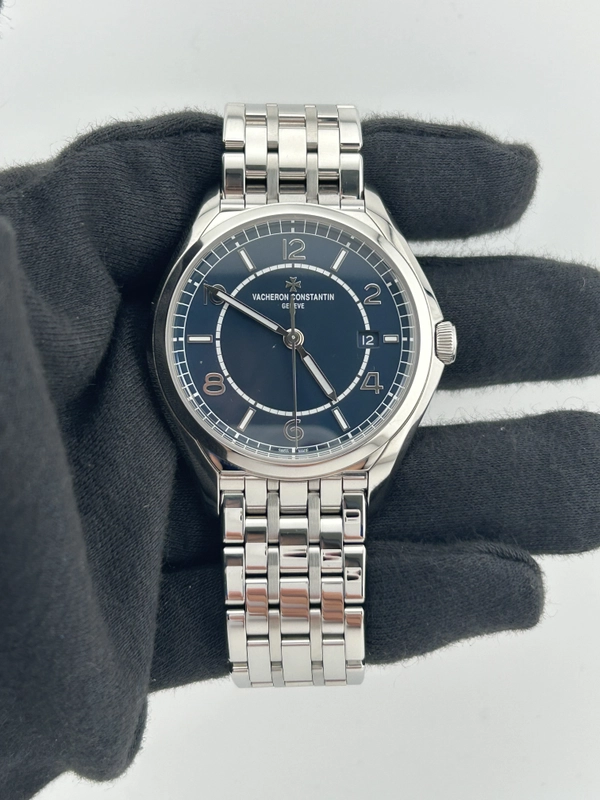 Vacheron Constantin Fiftysix Double Finished Petrol Blue Toned Dial on Stainless Steel Ref. 4600E/110A-B487 Complete 2025 view 2