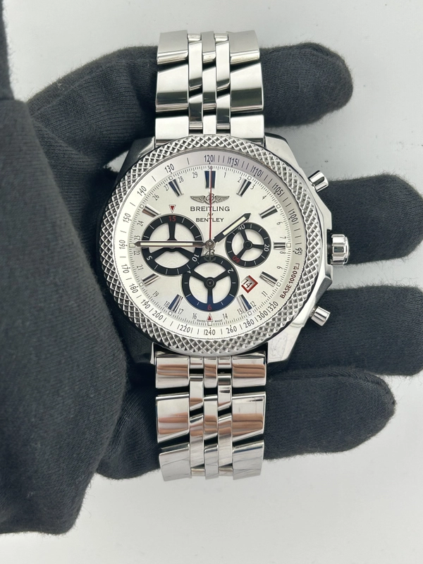 Breitling Bentley Barnato Racing Silver Dial on Stainless Steel Bracelet Ref. A25366 Card 2014 view 2
