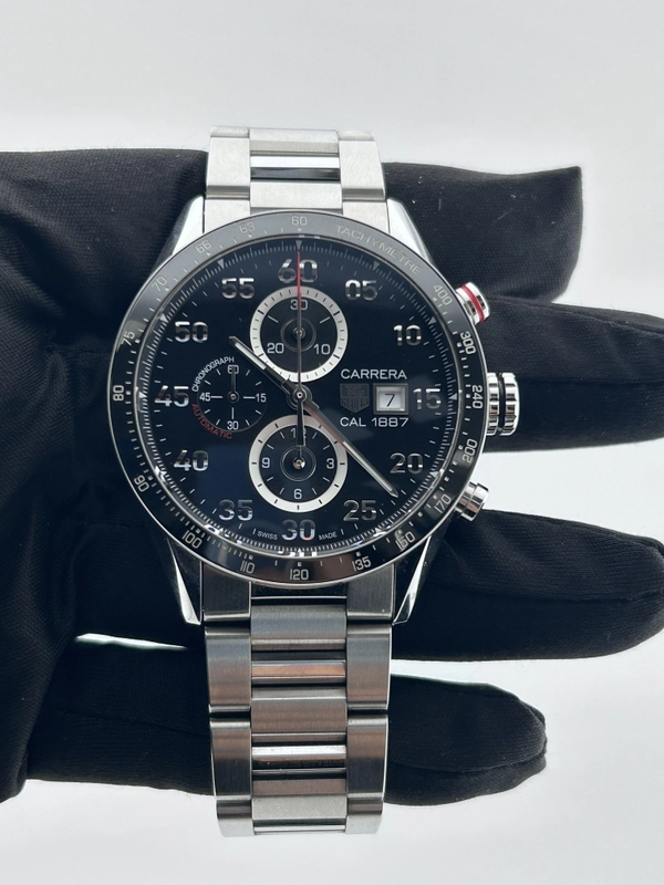 Tag Heuer Carrera Black Dial on Stainless Steel Ref. CAR2A10.BA0799 Card 2015