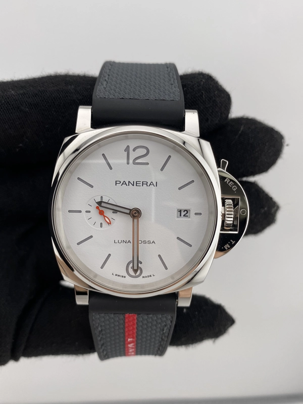 Panerai Luminor Due Luna Rossa White Matte Dial on Rubber/Textile Ref. PAM01673 Complete 2026 view 2
